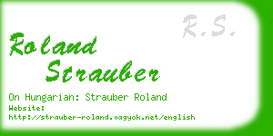 roland strauber business card